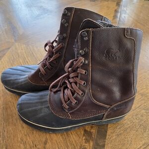 Sorel Men's Dark Brown Leather Boots